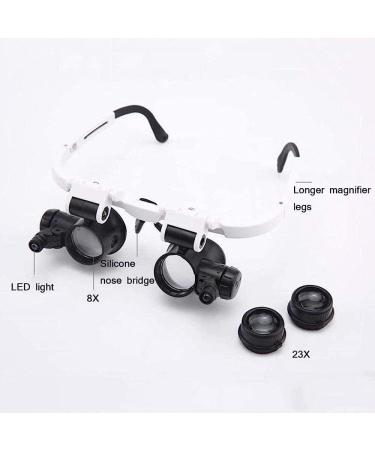 Magnifiers 8X 23X Illumination Head Mounted with Led Light Hd Acric Lens Appraisal Watch Crafts Engraving Repair Magnifier Vision - Buy Online on GoSupps.com