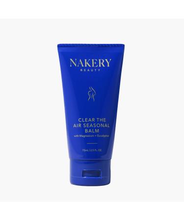 Nakery Clear The Air Seasonal Balm Sinus Relief Balm for Congestion Natural Chest Rub for Colds & Flu Clean Skincare with Eucalyptus Menthol & Shea Butter Soothing Botanical Vapor Rub