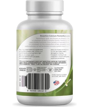 Zahler Pantothenic Acid - 120 Capsules - Buy Online on GoSupps.com