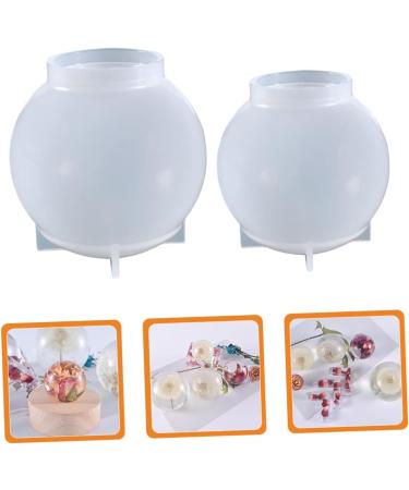 STOBOK 2pcs Ball Mold Round Mold Round Soap Molds Crystal Casting Mold Candle Wax Mold Sphere Making Candle Making Mold Silicone Mold Silicone Ball Silica Gel One Body White White 5.9X5.9X5.9CM - Buy Online on GoSupps.com
