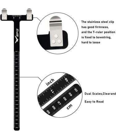 Sopoger Archery Bow Square Nocking Points Pliers Kit - T Shape Turning Ruler Tool for Recurve Compound Bow, Black - Buy Online on GoSupps.com