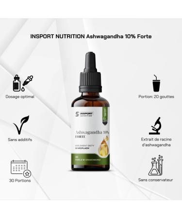 ASHWAGANDHA Gouttes 30 ml Extrait Fortifi 10% Withanolides M moire Concentration Gestion du Stress | INSPORT - Buy Online on GoSupps.com