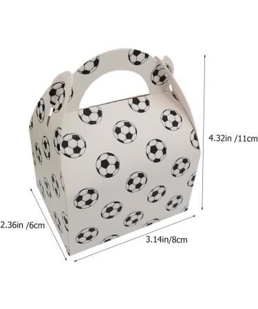 HOMSFOU 50pcs Boxes Soccer Party Cake Boxes Soccer Party Favor Bags Wedding Candy Boxes Sports Party Favor Boxes Clear Treat Boxes Soccer Ball Paper Candy Boxes Gift Snack Bag White 1 count (Pack of 1) White - Buy Online on GoSupps.com