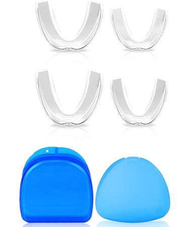 Premium BPA-Free Dental Night Guard - Stop Bruxism with Mouth Guard for Grinding and Clenching Teeth - 2 Sizes Pack of 4 (2 Pairs) - Adults & Kids - Buy Online on GoSupps.com