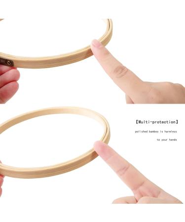 Matchne 8 inch Embroidery Hoop Set - 12PCS | Bamboo Wooden Hoops for Cross Stitch & Needlework Crafts - Buy Online on GoSupps.com
