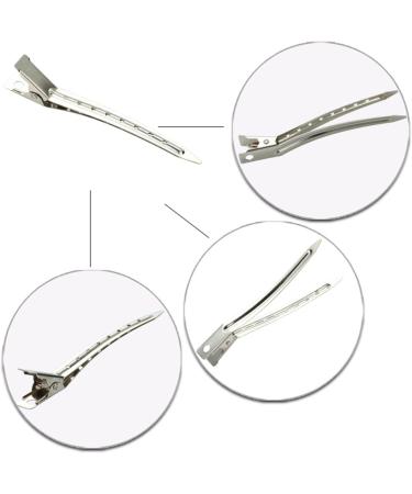 Acpetdr 30-piece set of duckbill clips rust-proof metal crocodile curling clips with holes suitable for hair styling hair dyeing silver hair clips for women metal hair clips - curling clips - Buy Online on GoSupps.com