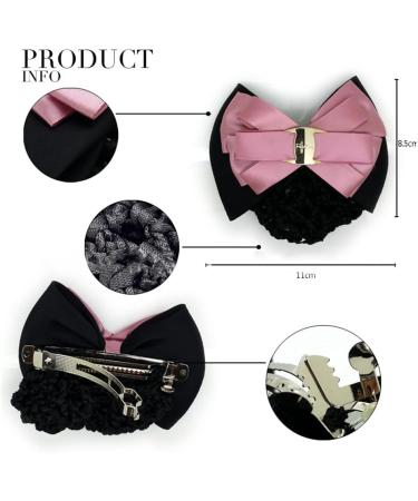 URFEDA Professional Hair Clip with Bow Women's Hair Clip Professional Hair Bun Cover Hair Clips Net Hair Net 3D Bow Bow Knot Decor Hair Clip Hair Net - Buy Online on GoSupps.com