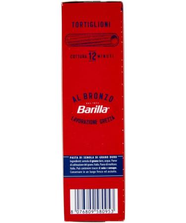  Italian Gourmet E.R. Barilla Tortiglioni al Bronzo Pack of 20 Bronze Extruded Pasta 400g Raw Processing Method + Italian Gourmet Polpa 400g - Buy Online on GoSupps.com