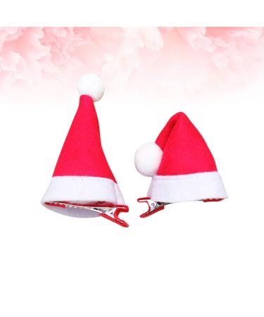 Minkissy Mini Santa Hat Hair Clips - 10Pcs Christmas Hairpins for Kids & Teens - Buy Online on GoSupps.com