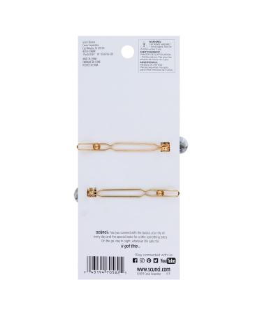 Scunci Neutral Pearl Marble Hair Barrettes - Set of 2 - Buy Online on GoSupps.com