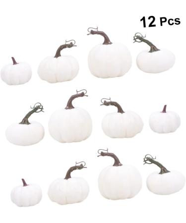 ifundom 12pcs Thanksgiving Party Decoration pumpkin fall decor fall harvest decor mini decor for home decoraciones para salas de casa house decorations for home food white vegetable White Size 2 - Buy Online on GoSupps.com
