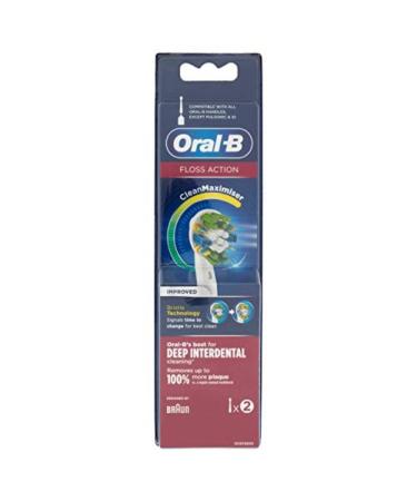 Oral-B FlossAction - with CleanMaximiser Technology - Brush Heads - Pack of 2
