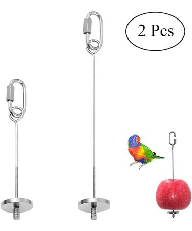 Stainless Steel Parrot Fruit Holder - 2 Pack Vegetable & Fruit Tools for Bird Cages - Buy Online on GoSupps.com