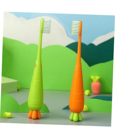 Minkissy 30-Pack Carrot Toothbrushes for Kids - Fun & Colorful Children's Oral Care Travel Brushes - Buy Online on GoSupps.com