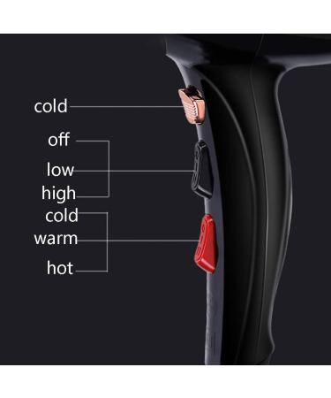 1800W Professional Hair Dryer With Air Nozzle Ionic Salon Powerful Hairdryer AC Motor Fast Blow Dryer With 3 Heat 2 Speed Cool Shot Long Cable Quiet Powerful Quick Drying for Home Salon Men Women Gold - Buy Online on GoSupps.com