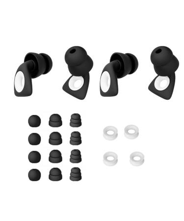 Soft Earplugs Sleeping Earplugs 1 Set Silicone Earplugs for Effective Noise Reduction Soft Reusable Ear Plugs for Peaceful Sleep Quiet Environment Ideal for Home Office Black A A Black
