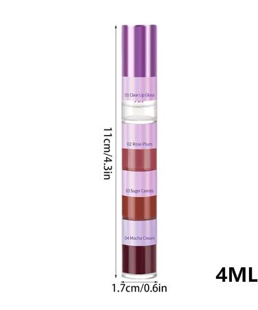  G n rique Lip gloss sets for girls lip tints for women | Velvety lip gloss 4 colors - Velvety lip tints for a glossy plumping look non-sticky lip gloss - Buy Online on GoSupps.com