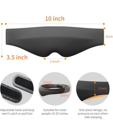 DREAMLIGHT 100% Light Blocking Sleep Mask for Women Men - 3D Contoured Cup, Soft & Breathable Blindfold for Travel, Yoga, Shift Work - Black - Buy Online on GoSupps.com