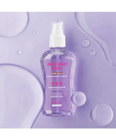 Clear Self Tanning Gel for Body Lightweight Bronzing Formula Creates a Sunless Bronzed Look Smooth Even Finish Non Sticky Texture Light Medium and Dark Glow (Clear Sunless Tanning Gel (Dark Glow))