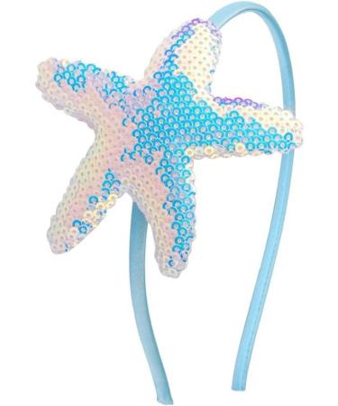 Sequin Mermaid Crossbody Purse with Coin and Starfish Headbands in Blue - Buy Online on GoSupps.com