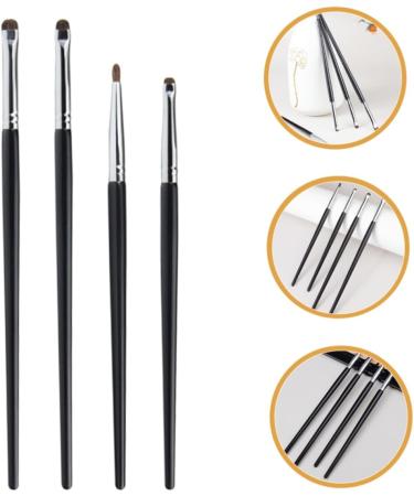 Beatifufu 4pcs Black Eyeliner Precision Brush Make up Eyeliner Brush Eye Makeup Brush Makeup Brush - Buy Online on GoSupps.com