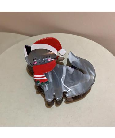 POPETPOP Christmas Hair Clips Cute Cat Hair Claw Clips Xmas Hair Barrettes Christmas Holiday Hair Accessories for Women Girls - Buy Online on GoSupps.com