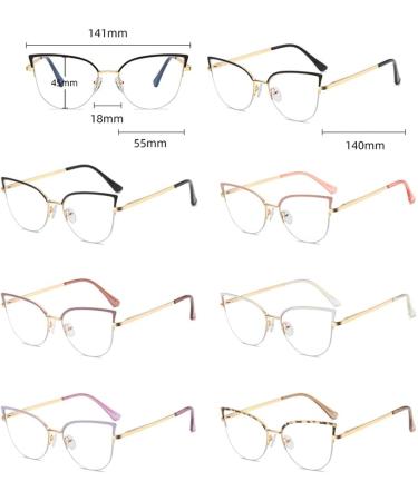 Kachawoo Anti-Blue Light Glasses for Men & Women - Stylish Cat Eye Metal Frame Prescription Ready in Gold & Red - Buy Online on GoSupps.com