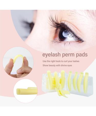 Silicone Curler Pad Set - 10Pcs/5 Sizes for Lash Perm Kit | Reusable Lower Lash Isolation Pads for Tint & Perm Eyelashes (Yellow) - International Shipping - Buy Online on GoSupps.com