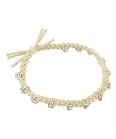 Beaupretty Diamond-encrusted Colorful Twist Hair Rope Elastic Hair Bands Hair Accessory Rhinestone Hair Clips Girls Hair Ties Tiara Miss Fabric + Diamond Headgear Rhinestones