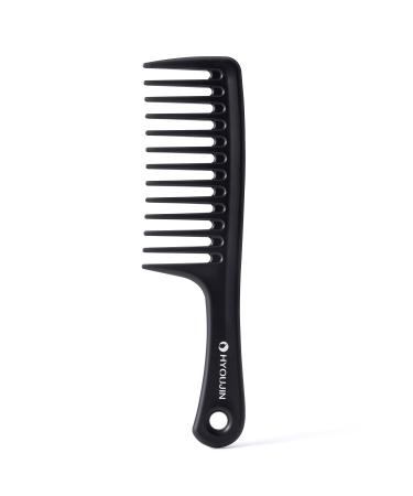 HYOUJIN Black Large Wide Tooth Comb Detangler Detangling Hair Brush,Paddle Hair Comb,Care Handgrip Comb-Best Styling Comb for Curly,Wet,Long Hair