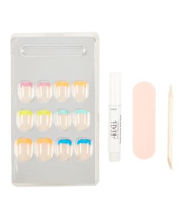Ardell Nail Addict - Rainbow French | 24 Colorful Press-On Artificial Nails with Glue & File | Short Tips Glebenagel Set for Beautiful Fingernails - Buy Online on GoSupps.com