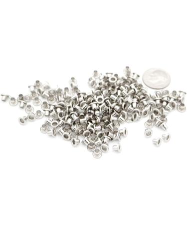 CRAFTMEMORE 2MM Tiny Grommets Eyelets Self Backing - 200PCS for Bead Cores, Clothes, Leather, Canvas (Silver) - Buy Online on GoSupps.com