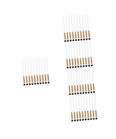 FOMIYES 50 Pcs Makeup Brush Precision Eyeshadow Brush Eyeshadow Brush for Women Wooden Handle White 17.50X1.00X1.00CMx5pcs Whitex5pcs