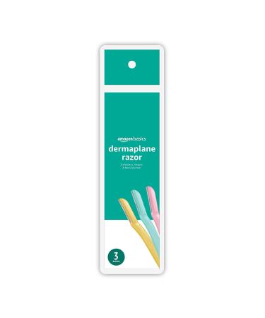 Amazon Basics Exfoliating Dermaplaning Tool & Eyebrow Facial Razor - 3 Count Pack - Buy Online on GoSupps.com