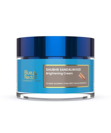 Blue Nectar Ayurvedic Brightening Face Cream for Skin Glow with Turmeric and Aloe Vera (Women  13 Herbs  1.7 oz)