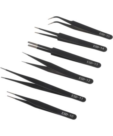 2 Set 6 Pieces Precision Tweezers Set Nail Decor Tweezers Precision Tweezers Set Blunt 2 Set (Blunt) - Buy Online on GoSupps.com