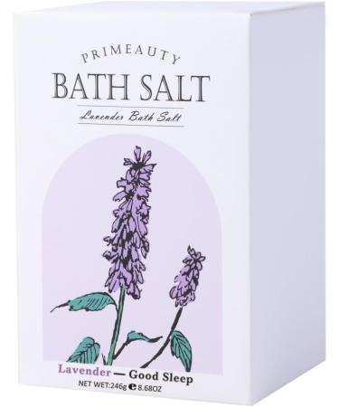 Lavender Bath Salts 246g Natural Moisturising and Relaxing Salts for Soothing Emotions and Softening Skin Best for Good Sleep - Buy Online on GoSupps.com
