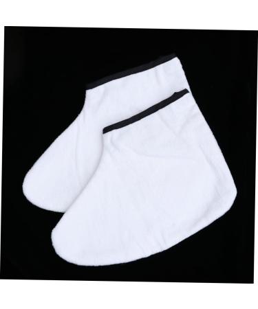 WOONEKY Housses Spa Pieds en Cire Hydratantes Taille Unique Coton Isolant Soin des Pieds pour Usage Domestique et Salon de Beaut Blanche - Buy Online on GoSupps.com