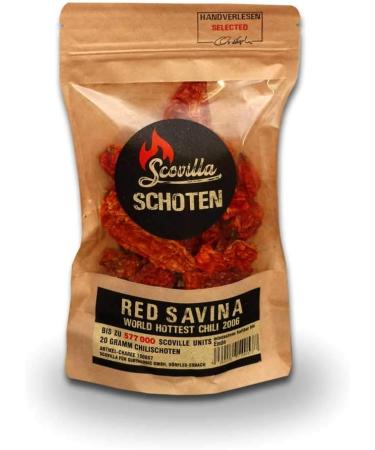 Scovilla's Red Savina Dried Pods 20 g - Buy Online on GoSupps.com