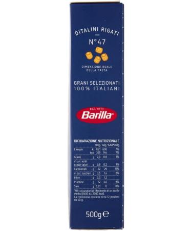  Italian Gourmet E.R. Barilla Ditalini Rigati Pasta No. 47 500 g + Italian Gourmet Pulp 400 g Pack of 10 - Buy Online on GoSupps.com