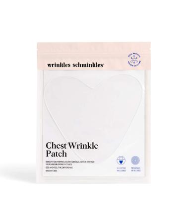 Wrinkles Schminkles Chest & Cleavage Wrinkle Patches, 1-Pack, Reusable Hypoallergenic Silicone Smoothing Pads for Reducing Dcolletage Wrinkles 1 Count (Pack of 1)