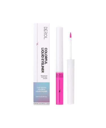 KISSIO Eyeliner,Liquid Eyeliner,Fine Brush Easy to use,Glow Matte Eyeliner for Daily and Neon Party,0.169 oz (06#Hot Pink)