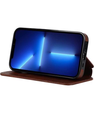 BRART Wallet Case for iPhone 13/13 Pro/13 Pro Max PU Leather Magnetic Protective Flip Case Cover with Credit Card Slot Viewing Stand Shockproof TPU (Color : Brown Size : 13pro max 6.7") 13pro max 6.7" Brown - Buy Online on GoSupps.com