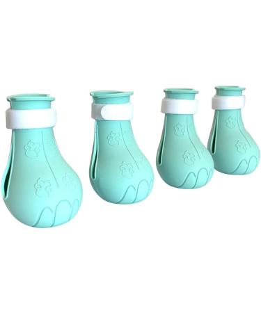 4 Pieces Silicone Anti-Scratch Cat Shoes | Anti-Off Nail Gloves & Cat Boots - Green Claw Covers - Buy Online on GoSupps.com