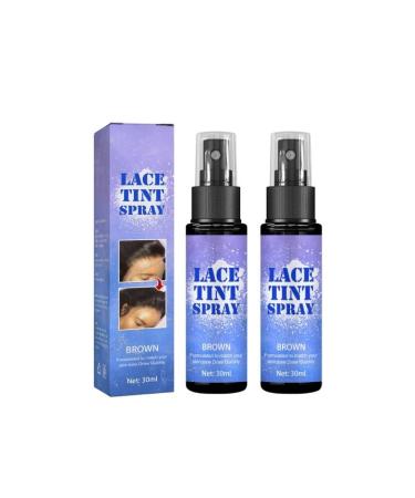 lisade Lace Tint Spray Lace Tint Mousse for Women Hair Quick Dry Water Resistant No Residue Even Application Skin Tone Matching Natural Look Lace Tint Spray for Wigs Melts Lace Foam Tint(Brown)