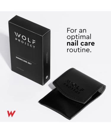 Wolf Project Men's Nail Grooming Kit - 4-Piece Stainless Steel Manicure Set for Men - Buy Online on GoSupps.com