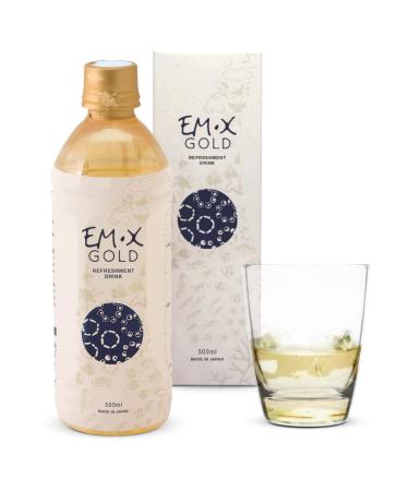 TeraGanix EM-X Gold Prebiotic Anti Aging Drink Dr. Formulated Gut Flora Health Drink (50 Day Supply) Reduce Joint Pain & Inflammation Liquid Antioxidants Supplement Balance pH (500mL) 1