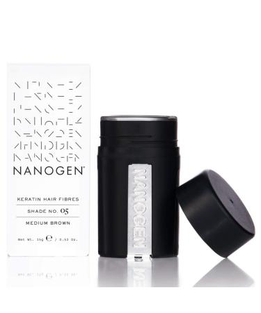 Nanogen Hair Fibres 15 g Medium Brown Medium Brown 15 g (Pack of 1)
