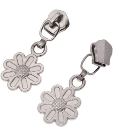 10Pcs Heart/Flower Metal Zipper Repair Kits - DIY Slider Head Accessories for Sewing Garments & Bags - Buy Online on GoSupps.com