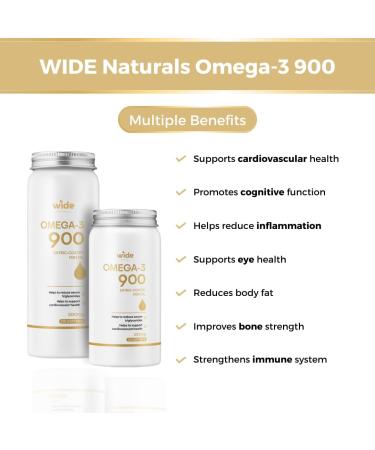 WIDE Naturals Omega-3 900 60 Softgels - Buy Online on GoSupps.com